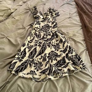 Who What Wear by Target. Open back black and white floral dress.